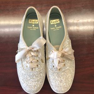 Keds Kate Spade tennis shoes White Glitter